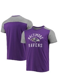 Majestic Threads Purplegray Baltimore Ravens Field Goal Slub T Shirt