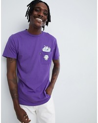 Rip N Dip Ripndip Stuffed T Shirt With Pocket In Purple