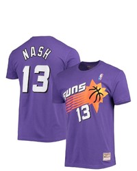 Mitchell & Ness Steve Nash Purple Phoenix Suns Hardwood Classics Stitch Name Number T Shirt At Nordstrom