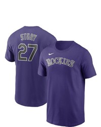 Nike Trevor Story Purple Colorado Rockies Name Number Team T Shirt At Nordstrom