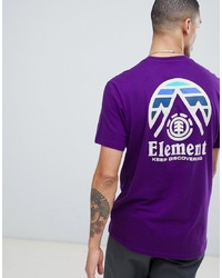 Element Tri Tip Back Logo T Shirt In Purple