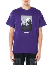 Pleasures Vocabulary Graphic Cotton Tee In Purple At Nordstrom