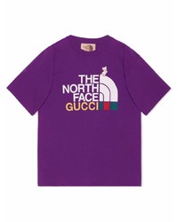 Gucci X The North Face Logo Print Cotton T Shirt