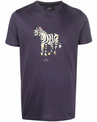 Paul Smith Zebra Print Organic Cotton T Shirt