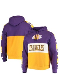 Mitchell & Ness Purple Los Angeles Lakers Hardwood Classics Leading Scorer Fleece Pullover Hoodie