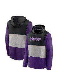FANATICS Branded Blackpurple Minnesota Vikings Linear Logo Pullover Hoodie