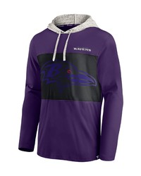 FANATICS Branded Purple Baltimore Ravens Long Sleeve Hoodie T Shirt
