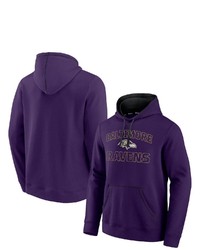 FANATICS Branded Purple Baltimore Ravens Tiebreaker Pullover Hoodie
