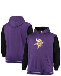 FANATICS Branded Purpleblack Minnesota Vikings Big Tall Block Party Pullover Hoodie