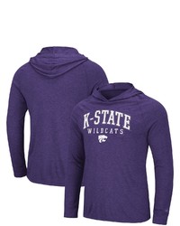 Colosseum Purple Kansas State Wildcats Campus Long Sleeve Hooded T Shirt In Heather Purple At Nordstrom
