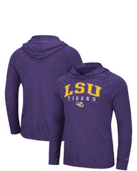 Colosseum Purple Lsu Tigers Campus Long Sleeve Hooded T Shirt In Heather Purple At Nordstrom