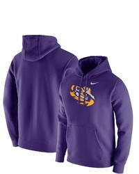 Nike Purple Lsu Tigers Logo Club Fleece Pullover Hoodie