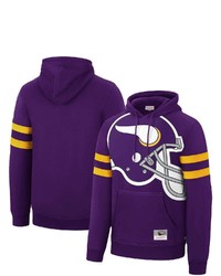 Mitchell & Ness Purple Minnesota Vikings Big Face Historic Logo Pullover Hoodie