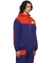 Gucci Purple Red The North Face Edition Paneled Logo Hoodie