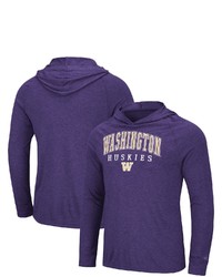 Colosseum Purple Washington Huskies Campus Raglan Long Sleeve Hoodie T Shirt In Heather Purple At Nordstrom