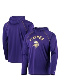 STARTE R Purple Minnesota Vikings Raglan Long Sleeve Hoodie T Shirt