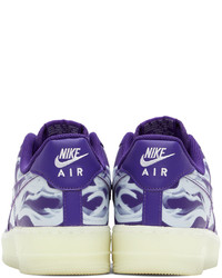 Nike Purple Air Force 1 07 Skeleton Qs Sneakers