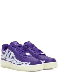 Nike Purple Air Force 1 07 Skeleton Qs Sneakers
