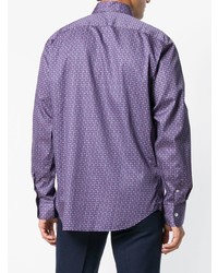 Canali Geometric Patterned Shirt