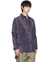 Jiyong Kim Purple Tencel Shirt