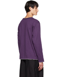Needles Black Purple Long Sleeve T Shirt