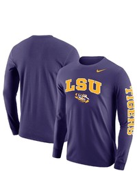 Nike Purple Lsu Tigers Arch Logo Two Hit Long Sleeve T Shirt At Nordstrom