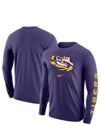 Nike Purple Lsu Tigers Team Lockup 2 Hit Long Sleeve T Shirt At Nordstrom