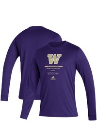 adidas Purple Washington Huskies Sideline Locker Tag Creator Roready Long Sleeve T Shirt