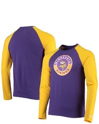 New Era Purplegold Minnesota Vikings League Raglan Long Sleeve T Shirt