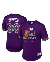Mitchell & Ness Scottie Pippen Purple Eastern Conference 1995 All Star Hardwood Classics Mesh Name Number T Shirt