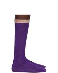 Gucci Purple Gg Socks