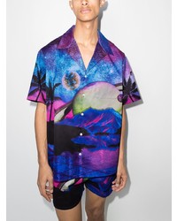 Valentino Water Sky Print Shirt