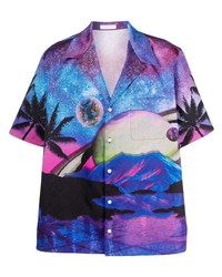 Valentino Water Sky Print Shirt