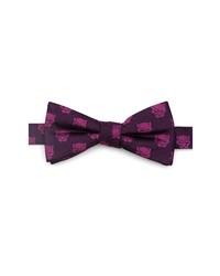 Violet Print Silk Bow-tie