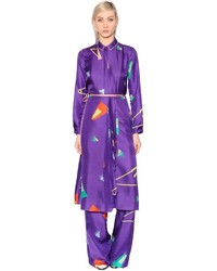 Vionnet Musical Printed Silk Satin Dress