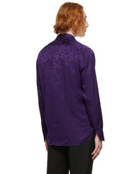 Saint Laurent Purple Yves Collar Shirt