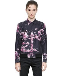 Violet Print Silk Shirt