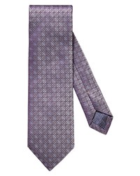 Eton Neat Medallion Silk Tie In Purple At Nordstrom