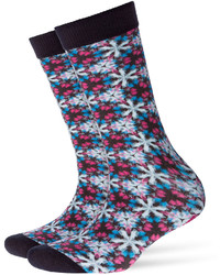 Violet Print Socks