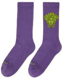 Versace Purple Medusa Socks