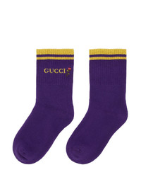 Gucci Purple Shiny Pong Socks