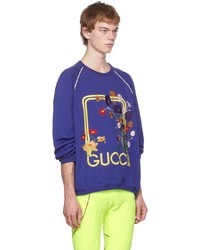 Gucci Purple Embroidered Sweatshirt