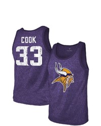 Majestic Threads Fanatics Branded Dalvin Cook Purple Minnesota Vikings Name Number Tri Blend Tank Top At Nordstrom