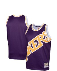 Mitchell & Ness Purple Los Angeles Lakers Hardwood Classics Big Face Tank Jersey Tank Top At Nordstrom