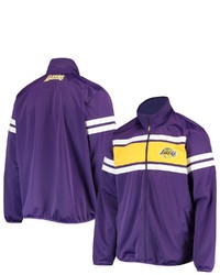 G-III SPORTS BY CARL BANKS Purple Los Angeles Lakers Power Pitcher Full Zip Track Jacket At Nordstrom