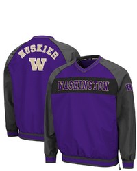 Colosseum Purple Washington Huskies Marshgammon Windbreaker V Neck Raglan Pullover Jacket At Nordstrom
