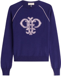 Violet Print Wool Sweater