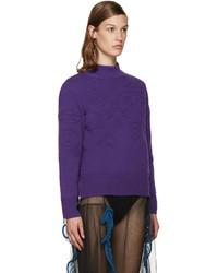 Sacai Purple Quilted Sweater
