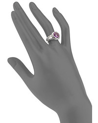 John Hardy Bamboo Amethyst Sterling Silver Small Round Ring