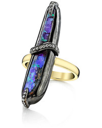 Deanna Hamro Boulder Opal Teardrop Claw Ring